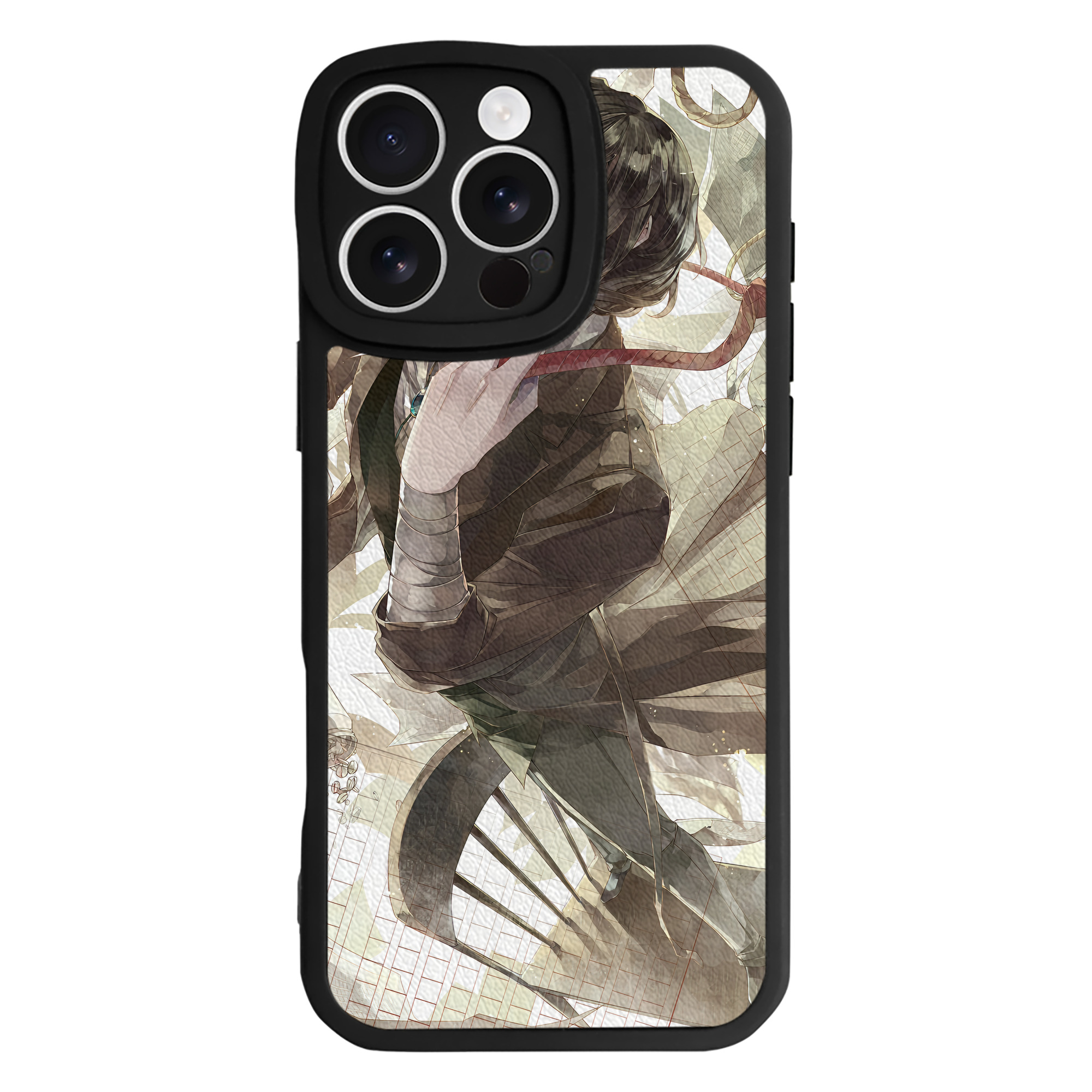 （画像用） 文豪ストレイドッグス Bungo Stray Dogs 【iPhone 16シリーズ対応】シリコンスマホケース（レザー調） 材質：シリコン
